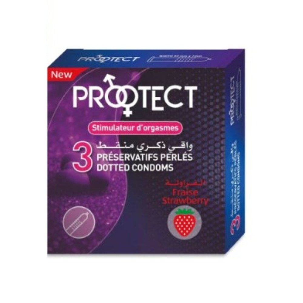 PROOTECT – Preservatifs Fraise – 3 pcs