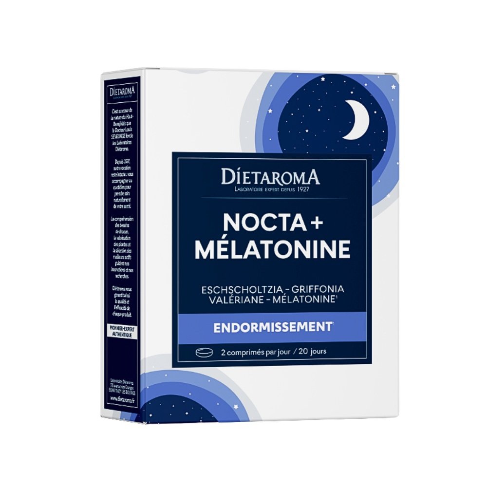DIETAROMA – Nocta+Melatonine Maxi – 40 Comprimes