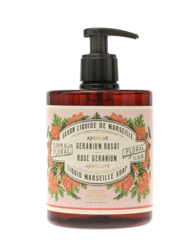 PANIER DES SENS SAVON LIQUIDE DE MARSEILLE ABSOLUE GERANIUM ROSAT 500 ML