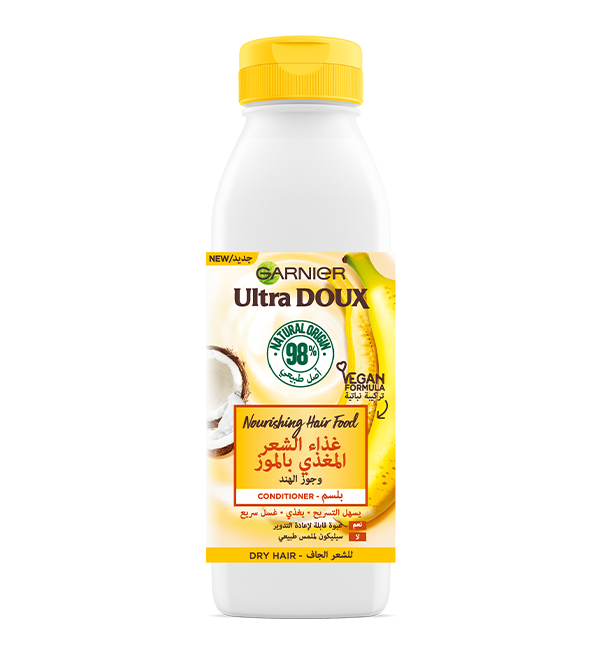 Garnier ultra doux – hair food – après shampooing nourissant à la banane pour cheveux secs 350 ml