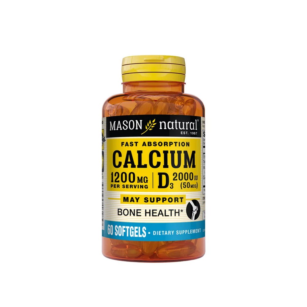 MASON NATURAL – Calcium + Vit D3 60 Softgels 1618-60