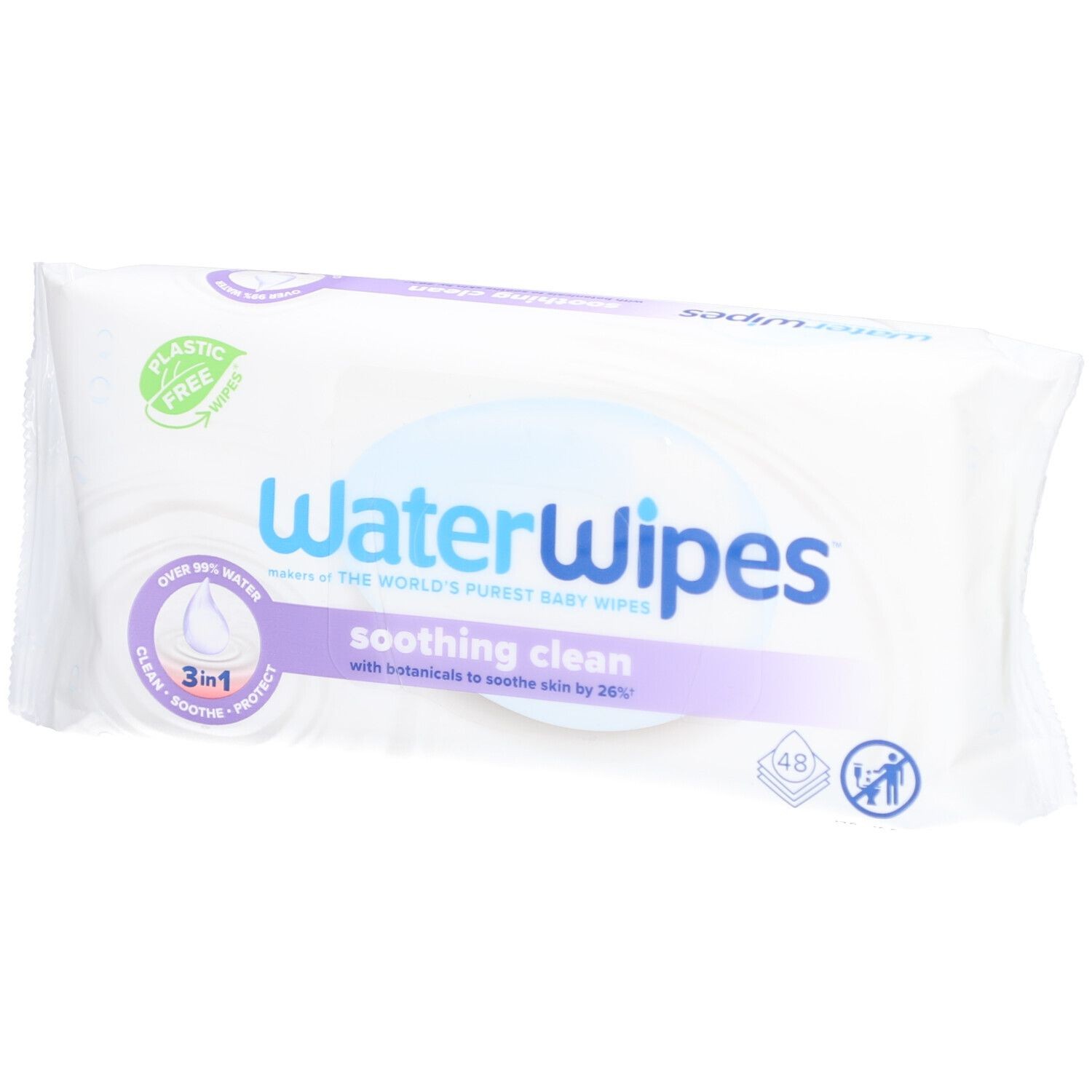 WATERWIPES Lingettes Soothing Clean with Botanicals 48 Pièces