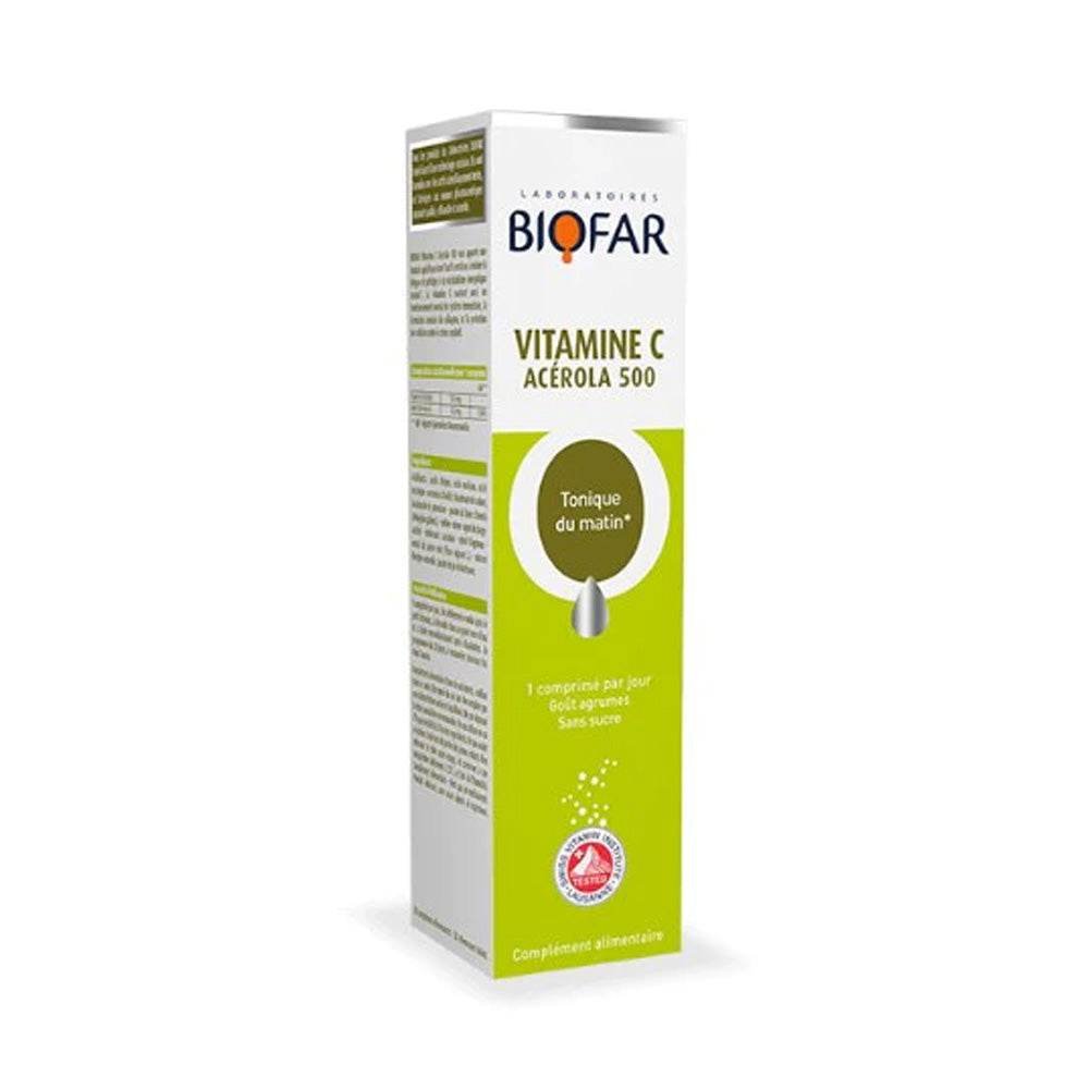 Biofar Vitamine C Acérola 500 – 20 comprimés effervescents
