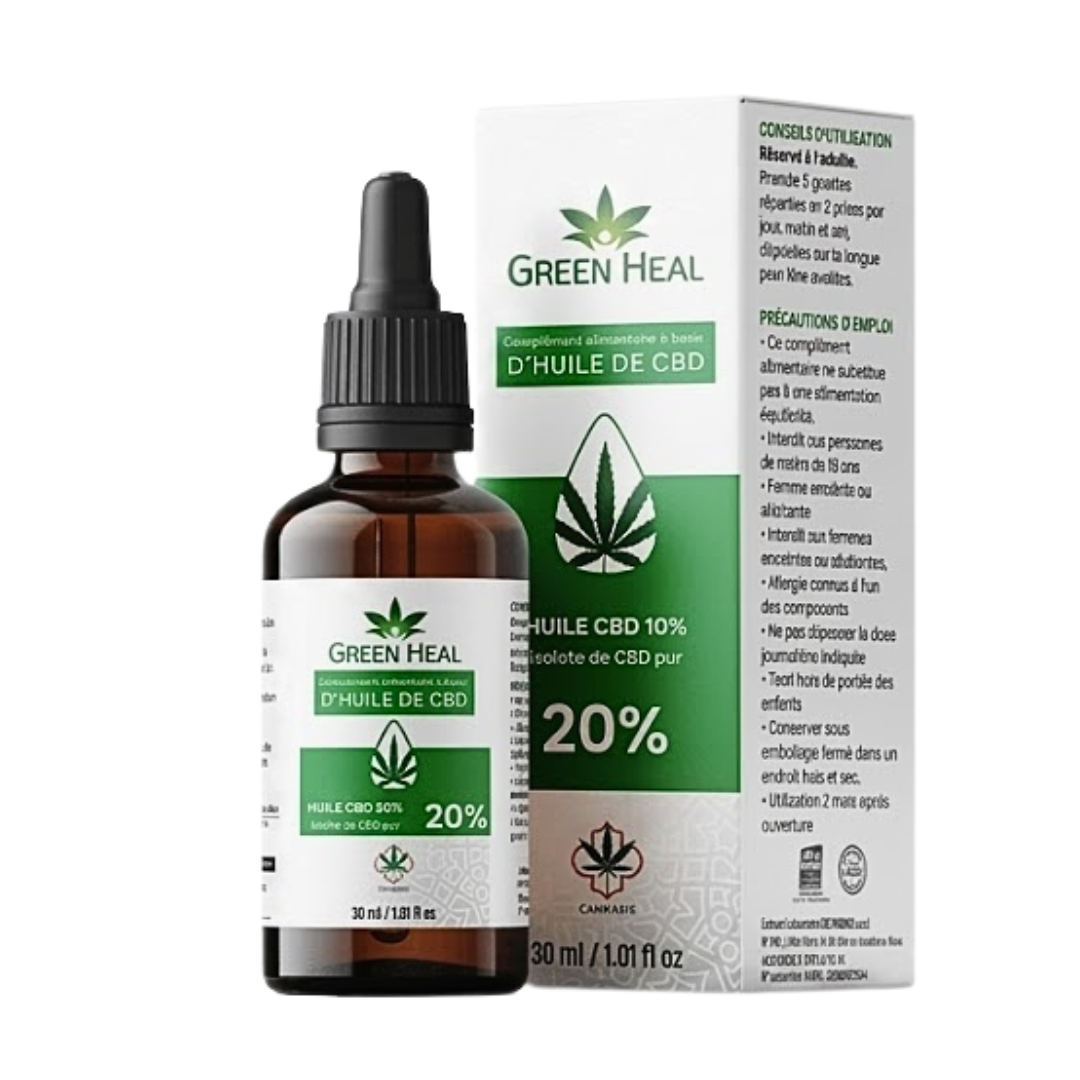 Green Heal Huile de CBD Isolat Pur 20% 15 ml