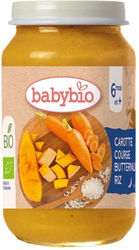 BABYBIO Petit Pot Carotte Courge Butternut Riz 200g