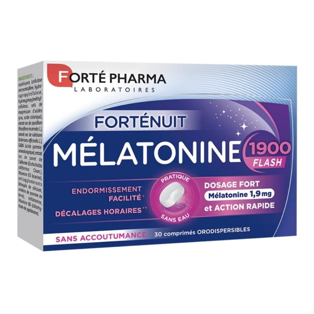 FORTE PHARMA – Fortenuit (dosage Fort Action Rapide) Melatonine 1900 Endormissement Facilite 1.9mg