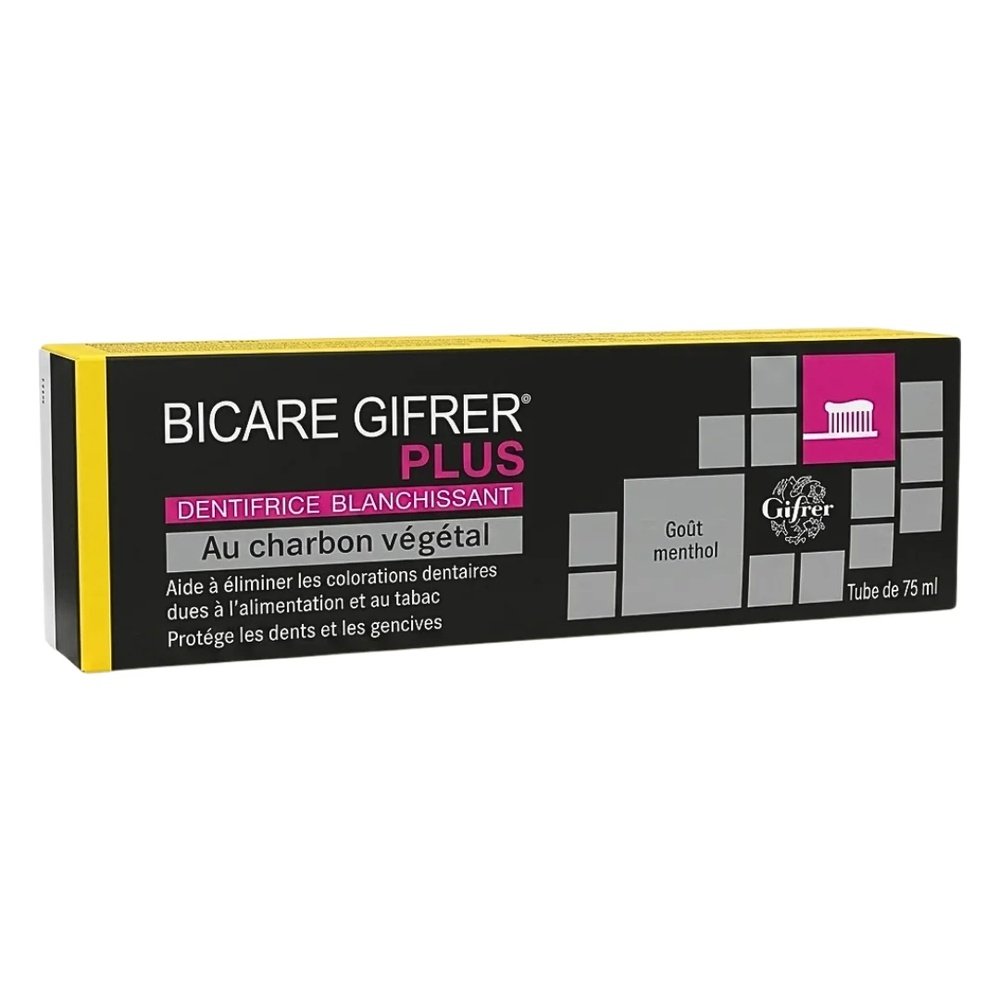 GIFRER – Bicare Plus Dentifrice Charbon Vegetal – 75ml