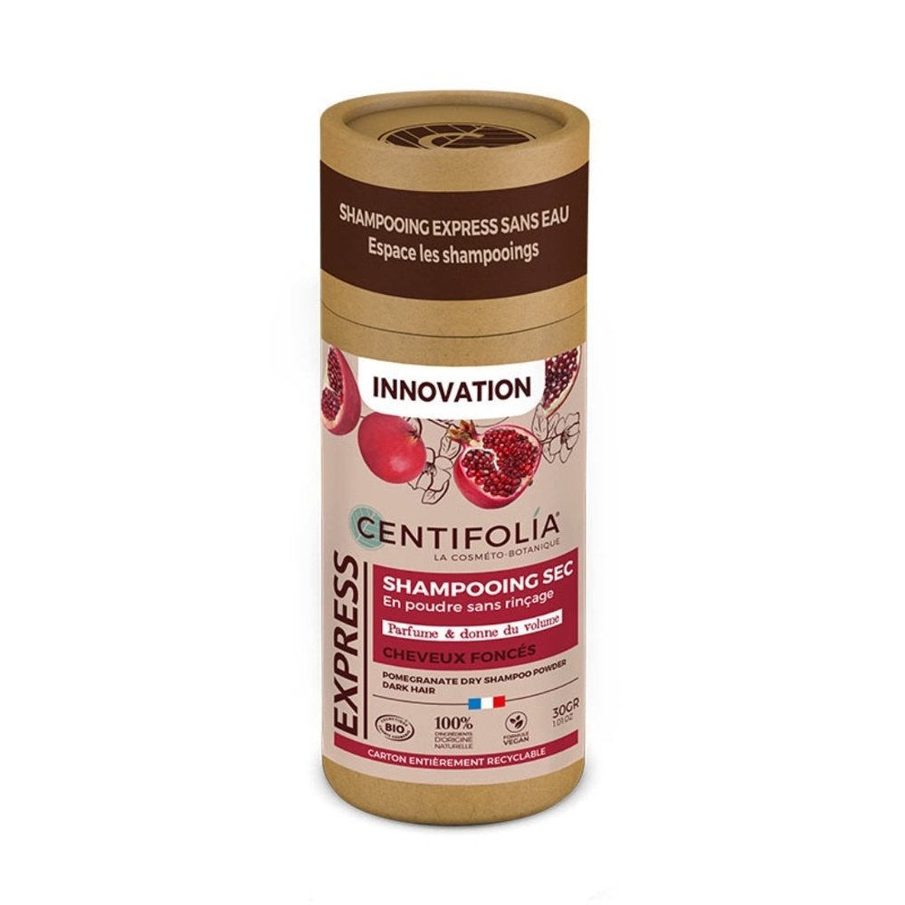 CENTIFOLIA – Shampoing Sec en Poudre Grenade – 30g