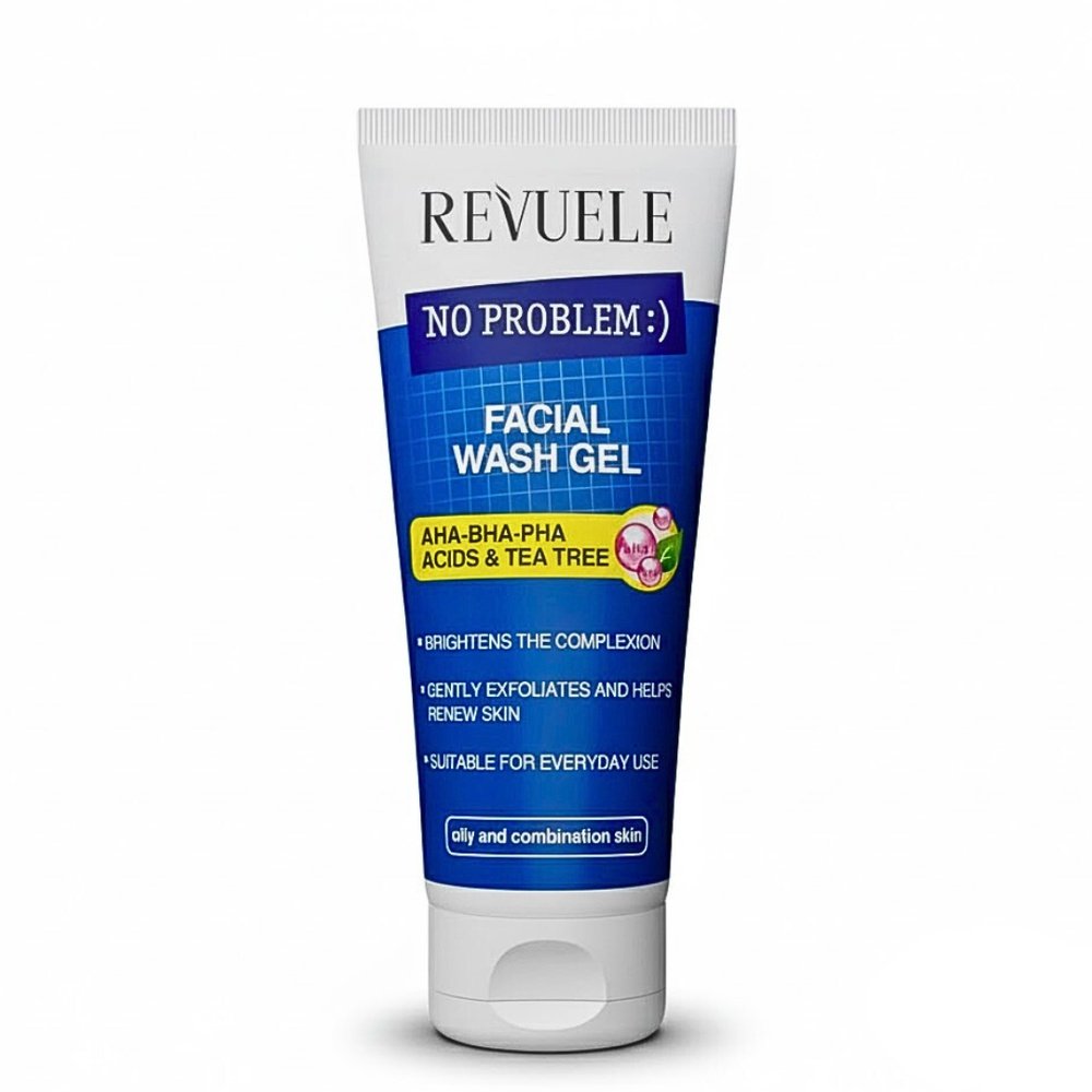 REVUELE – No Problem Facial Wash Gel Aha-Bha-Pha Acids Tea Tree – 200Ml