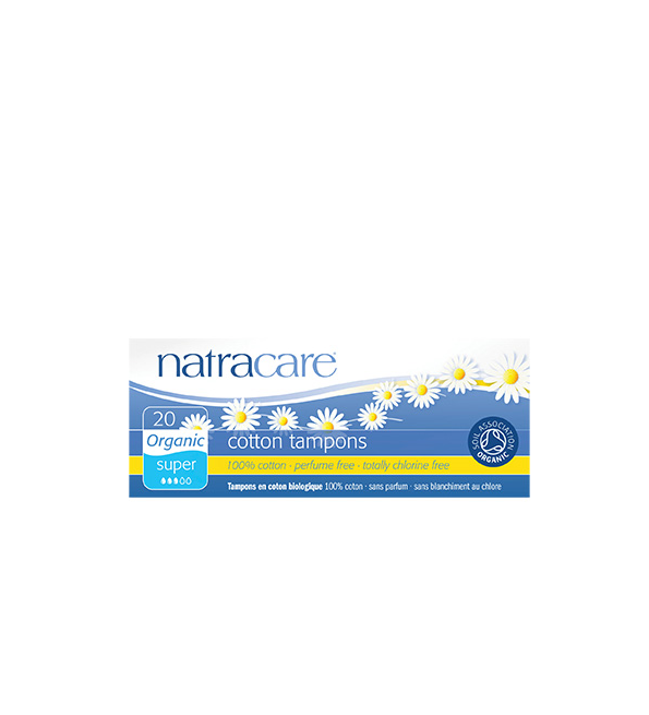 NATRACARE Tampons Super Sans Applicateur 20 Unités