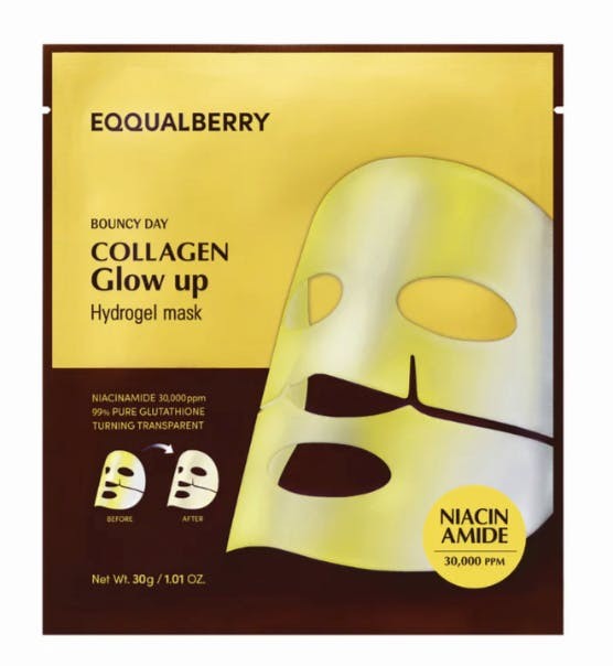 EQQUALBERRY COLLAGEN GLOW UP HYDROGEL MASK x 1 UNITES