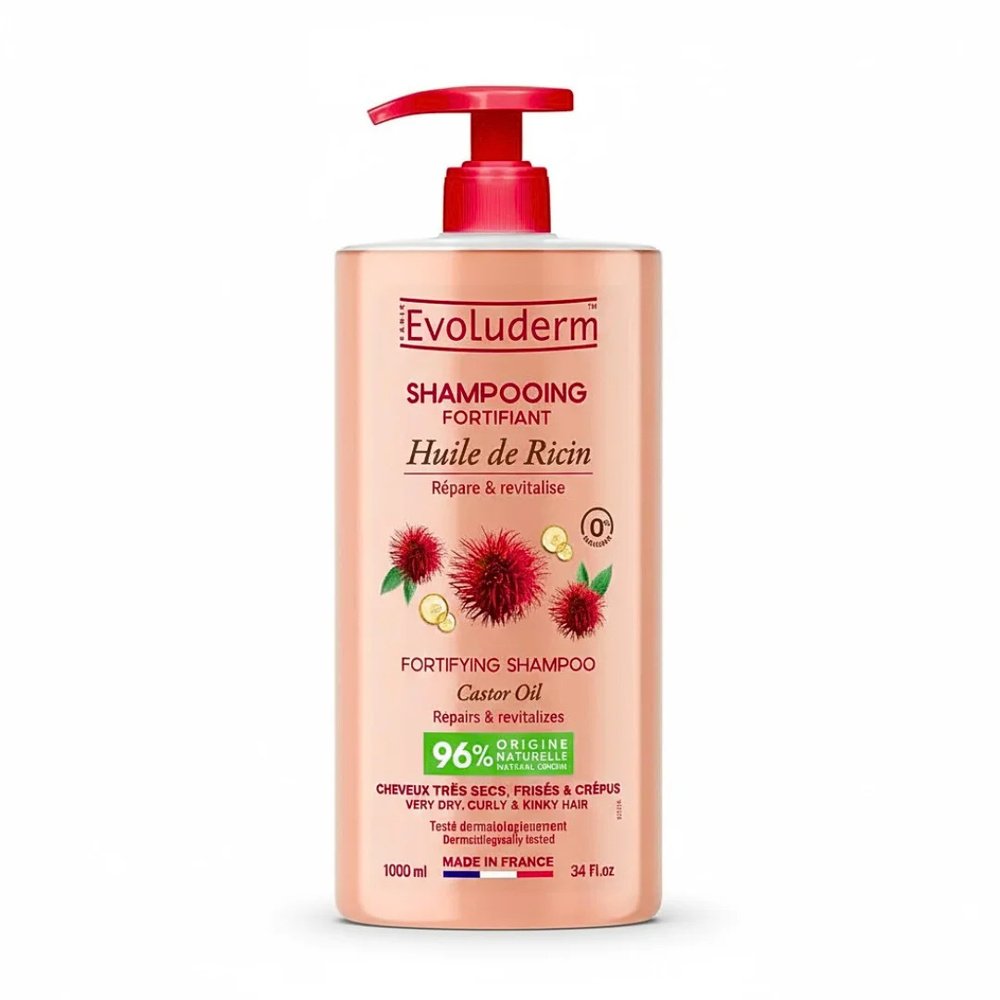 EVOLUDERM Shampoing Huile De Ricin 1L