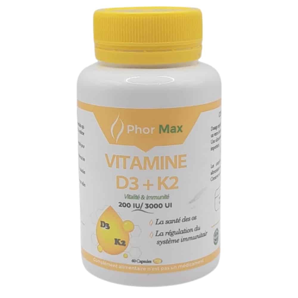 PHORMAX Vitamine D3+K2 60 Capsules
