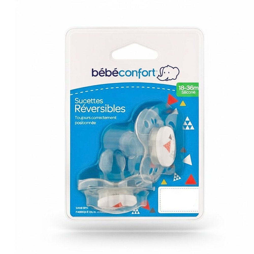 BEBE-CONFORT – 2 Sucette Reversible 18-36mois Animals Bleu