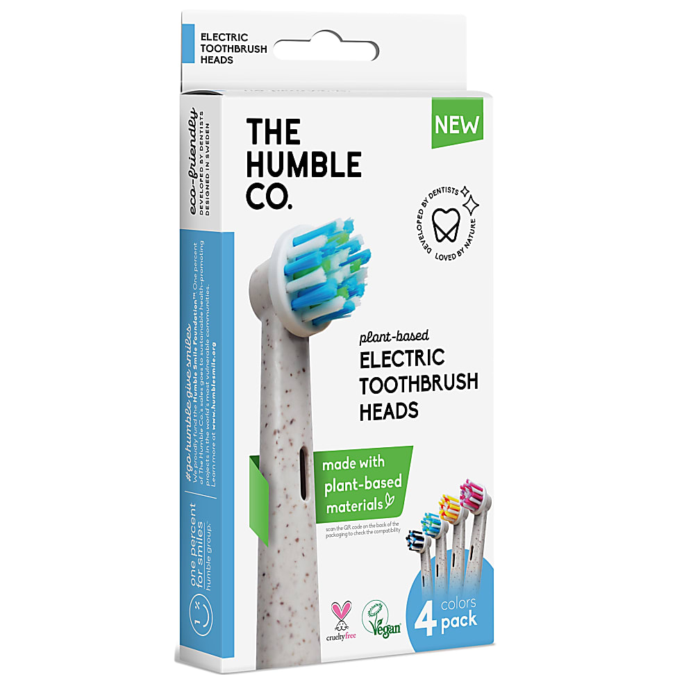 THE HUMBLE CO ELECTRIC TOOTHBRUSH HEADS x 4