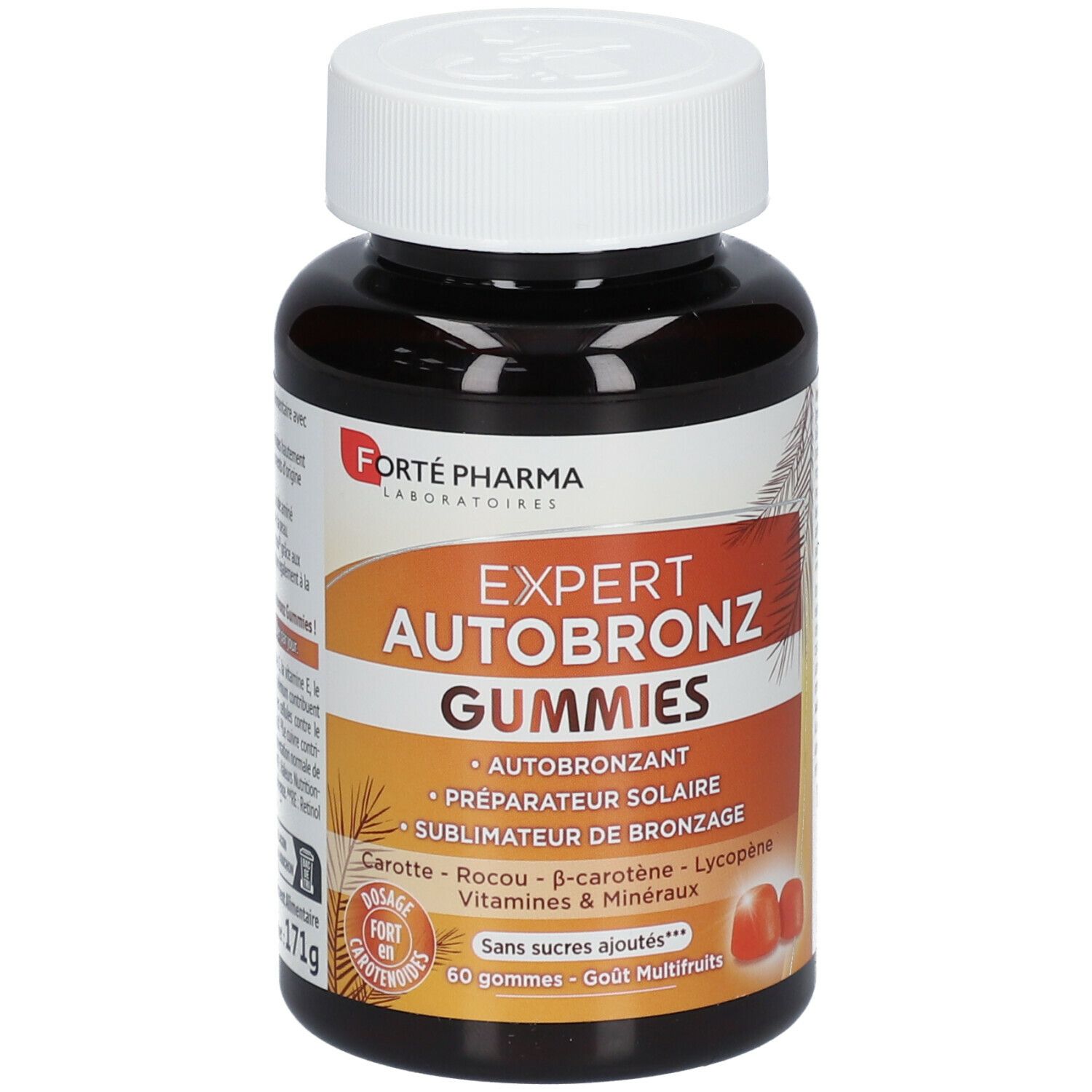 FORTE PHARMA EXPERT AUTOBRONZ GUMMIES 3 EN 1 GOUT MULTIFRUITS 60 GOMMES