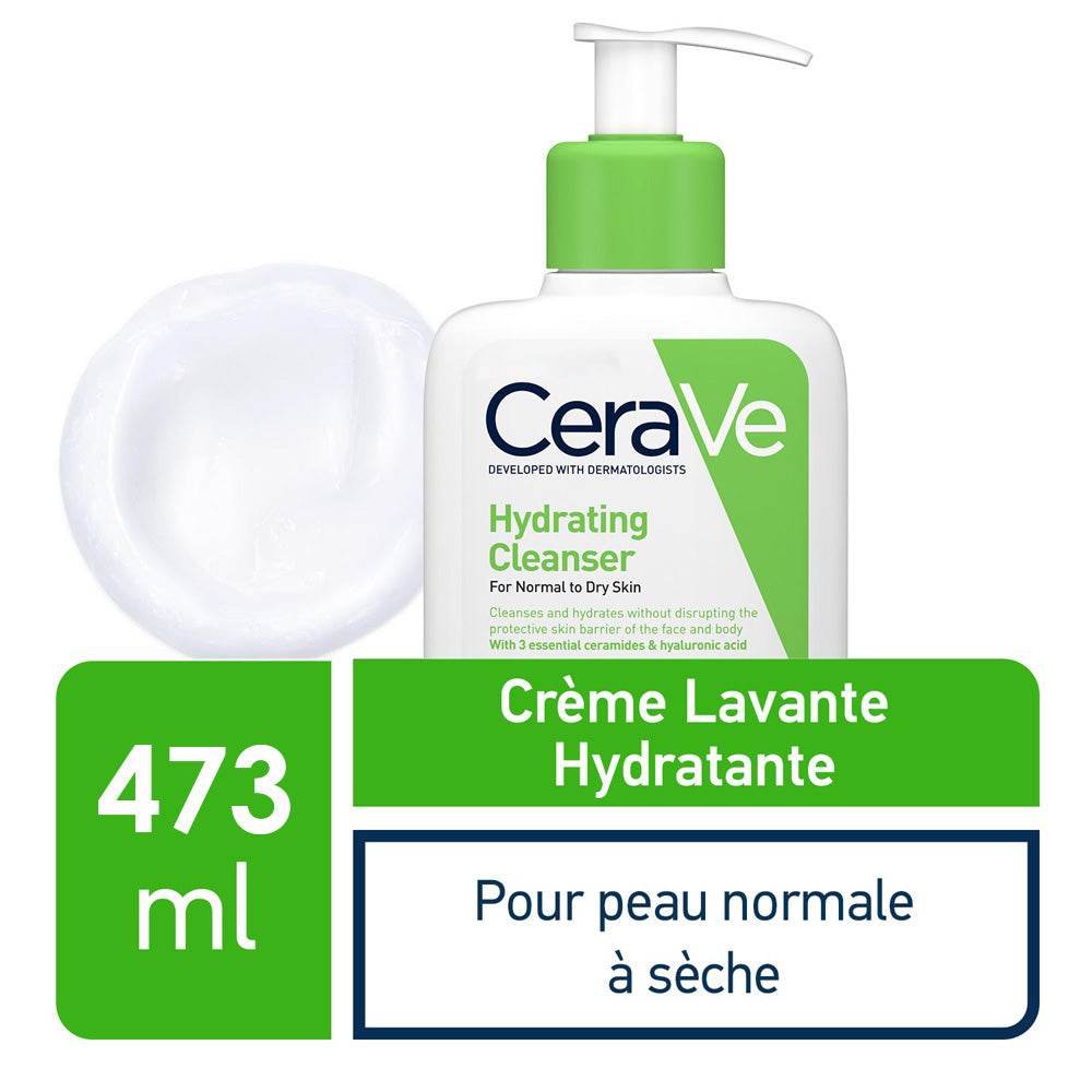 CeraVe Crème Lavante Hydratante Peau Normale à Sèche 473ml