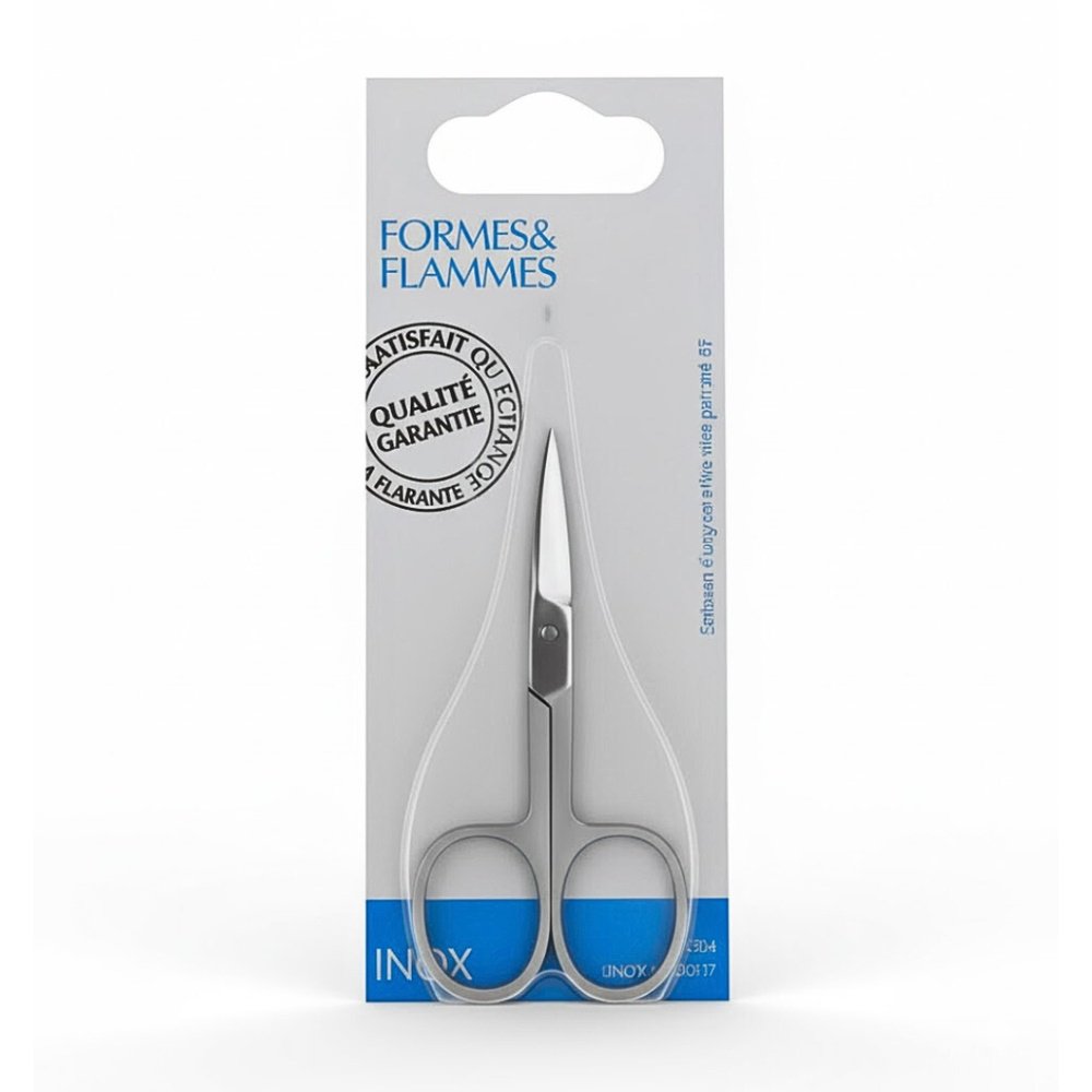 FORMES ET FLAMMES – Ciseaux a Ongles Droits Acier Forge Inoxydable Poli Refrence 83