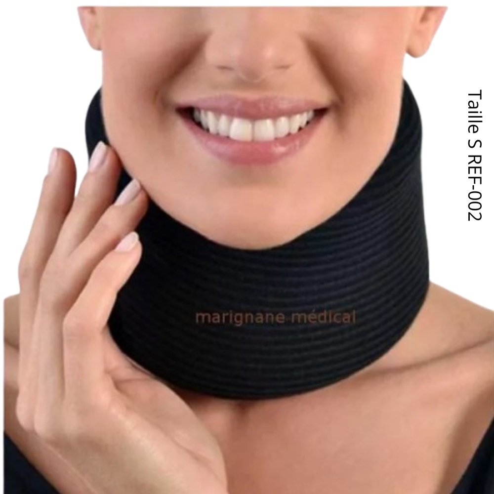 ANNAFIX – Collier Cervical Mousse Noir Taille Small REF-002