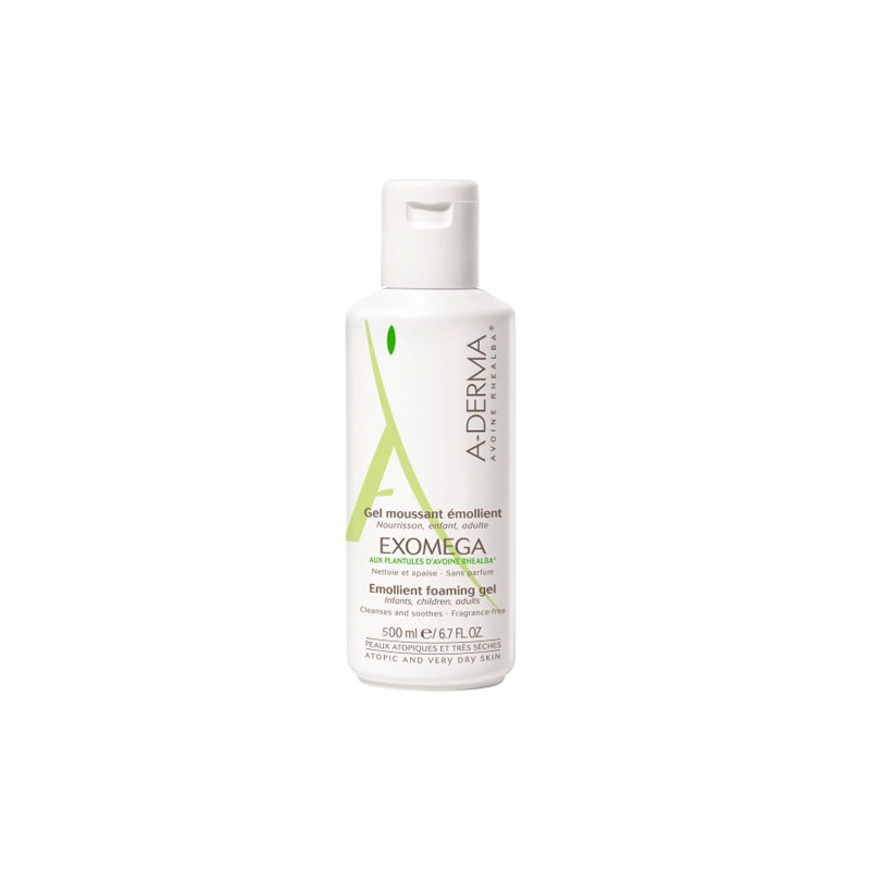 ADERMA EXOMEGA CONTROL GEL MOUSSANT EMOLLIENT ANTI GRATTAGE 500 ML