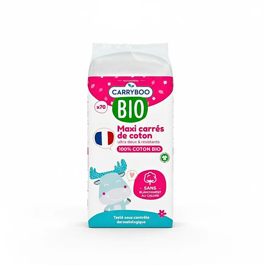 CARRYBOO Maxi Carrés De Coton 70 Pièces