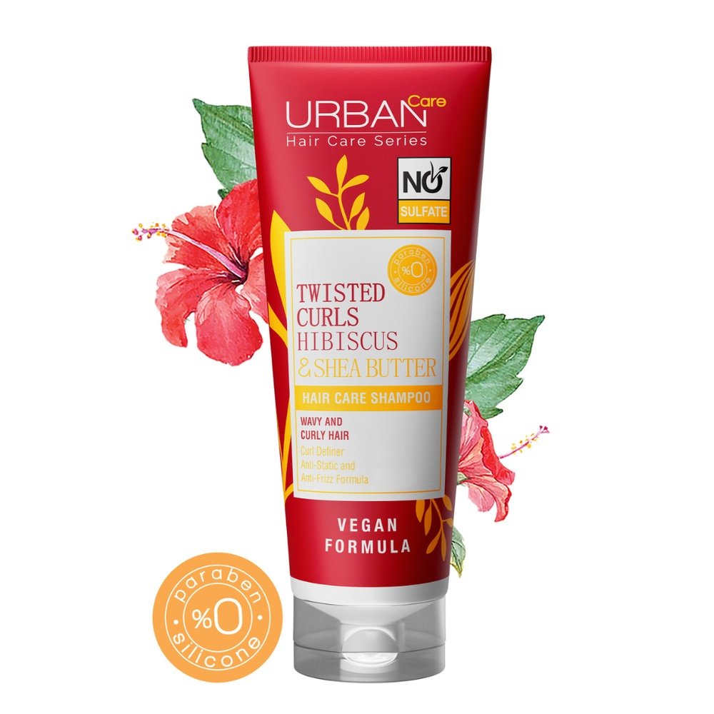 URBAN CARE Twisted Curls Hibiscus & Shea Butter Shampoo 250ml