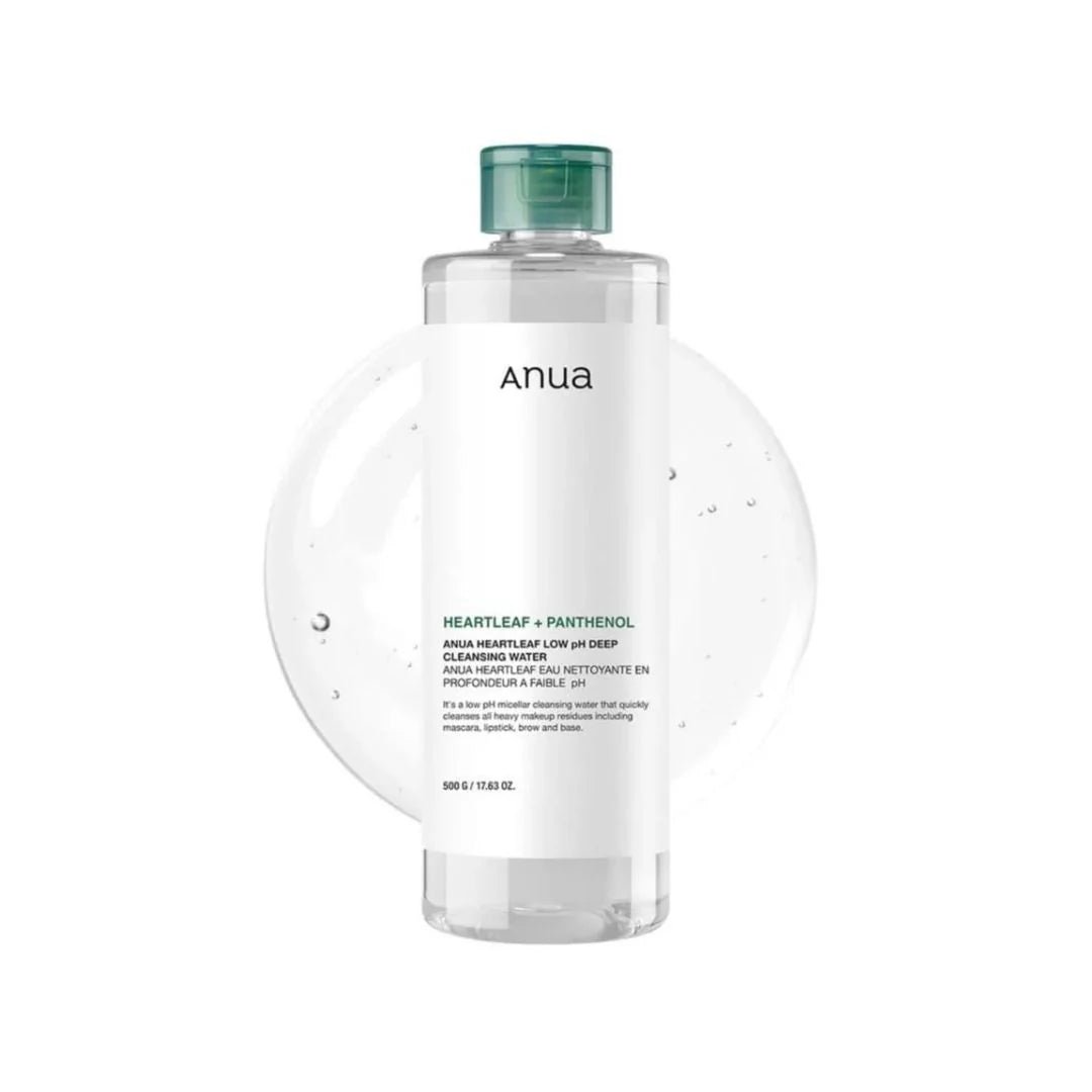 Anua Heartleaf + Panthenol Eau Nettoyante en Profondeur a Faible pH 500 g