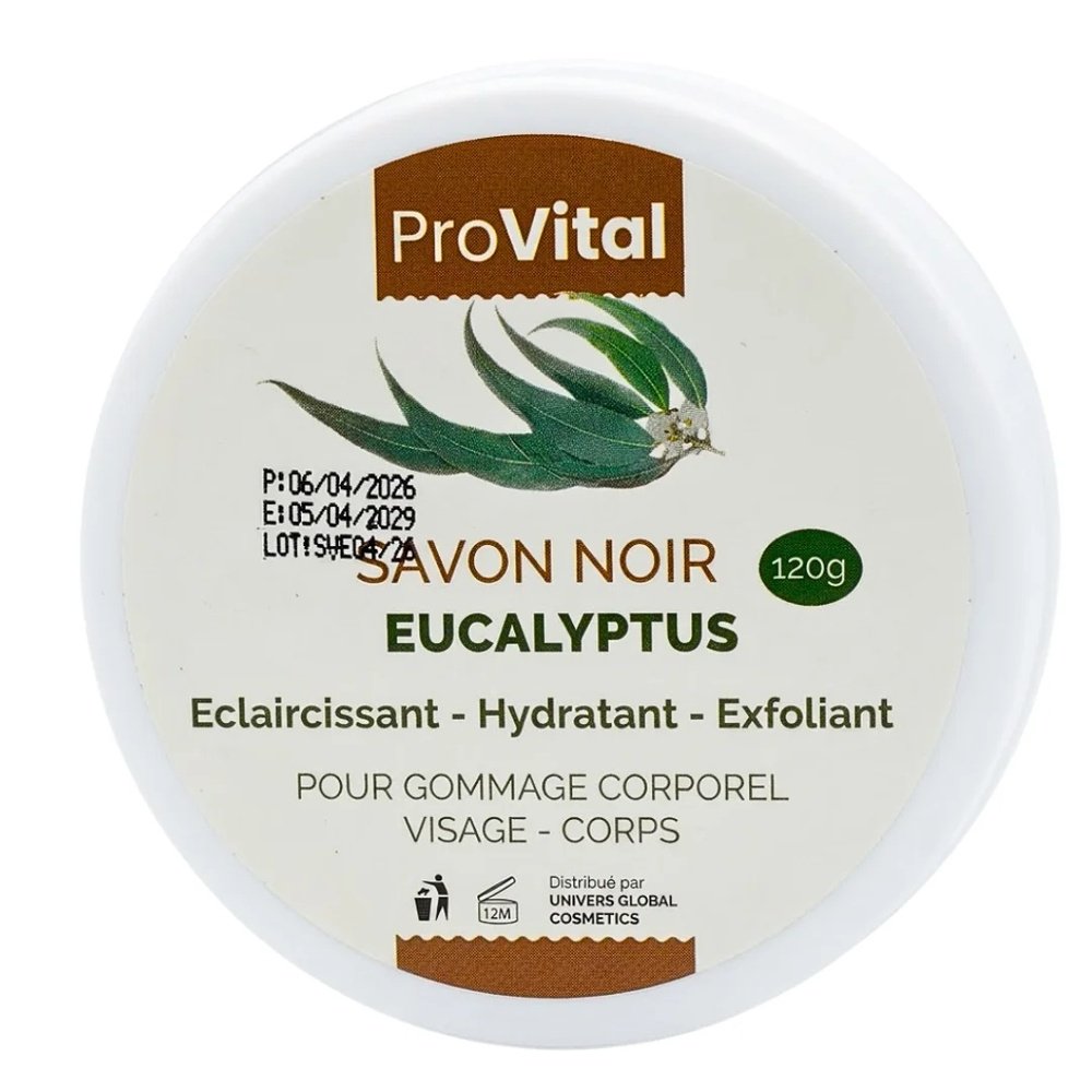 PRO VITAL – Savon Noir Eucalyptus – 120G