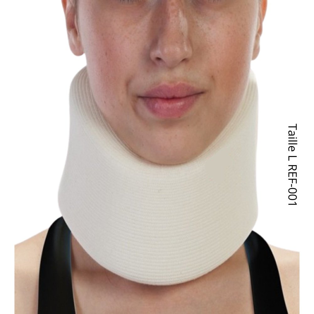 ANNAFIX – Collier Cervical Mousse Blanc Taille Large REF-001