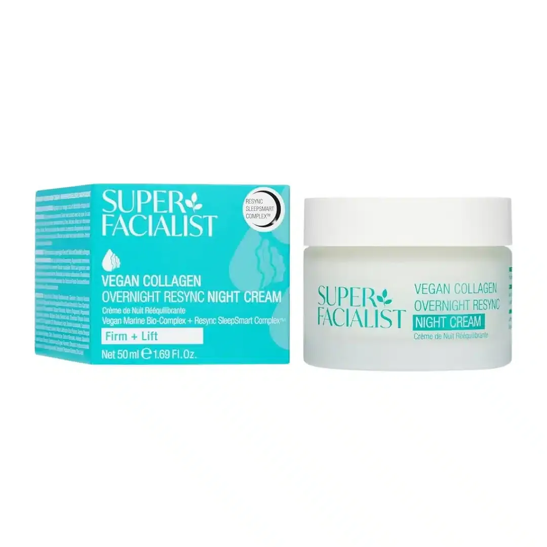 SUPER FACIALIST – Vegan Collagen Overnight Resync Night Cream – 50ml