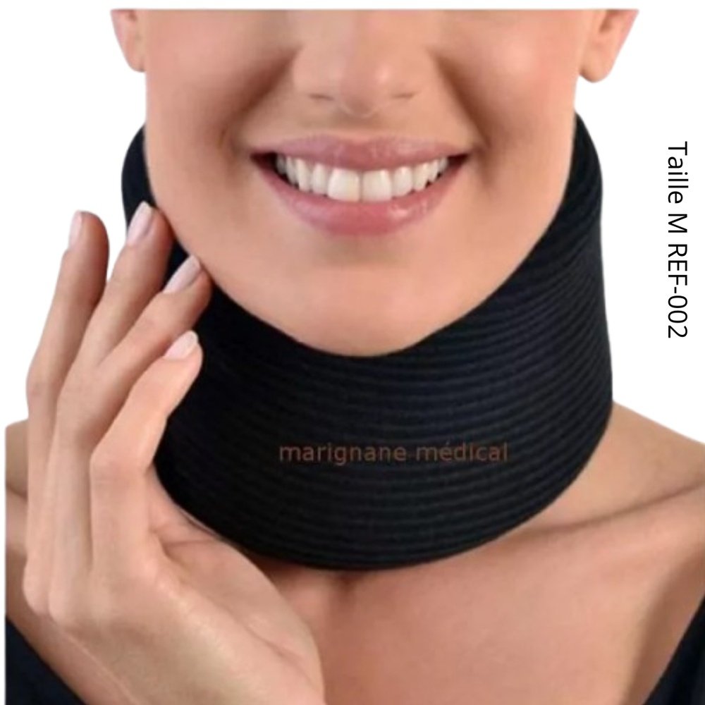ANNAFIX – Collier Cervical Mousse Noir Taille Medium REF-002