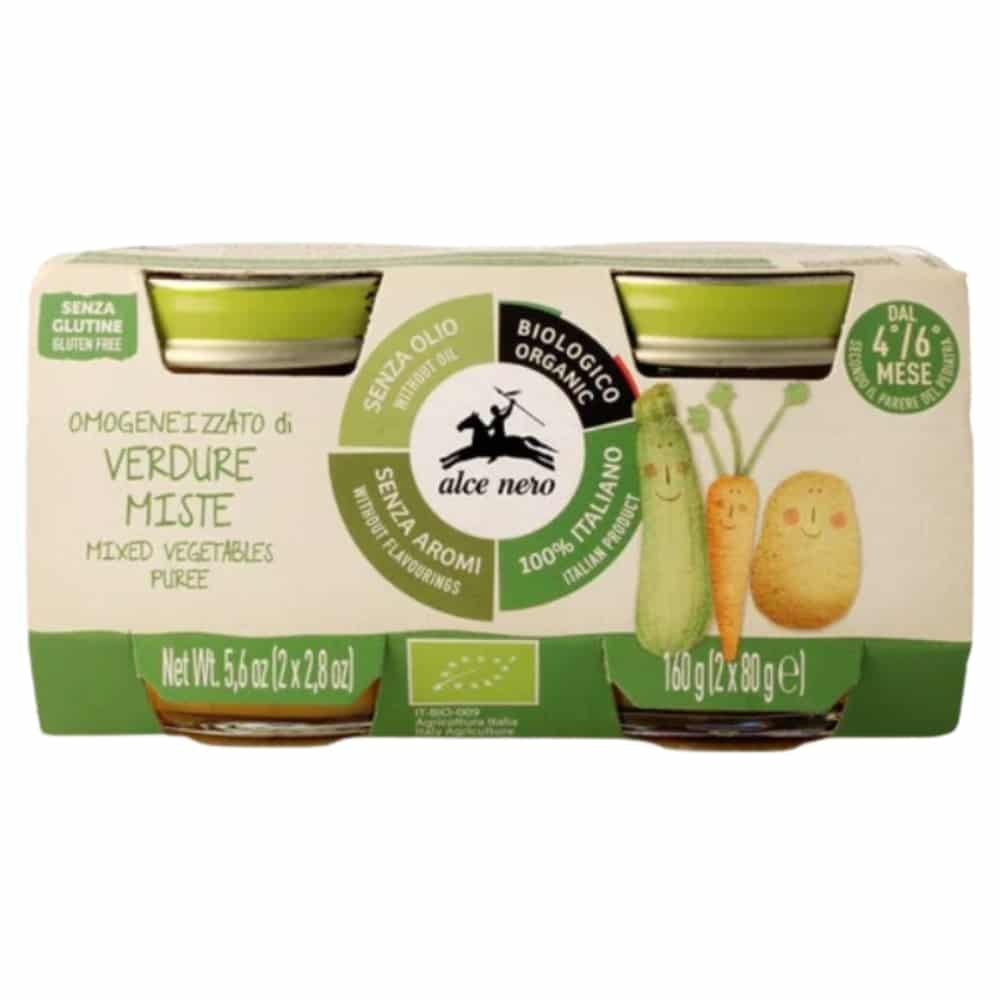 Alce Nero Pots D'un Melange de Legumes 4-6mois+ Bio – 2x 80 g