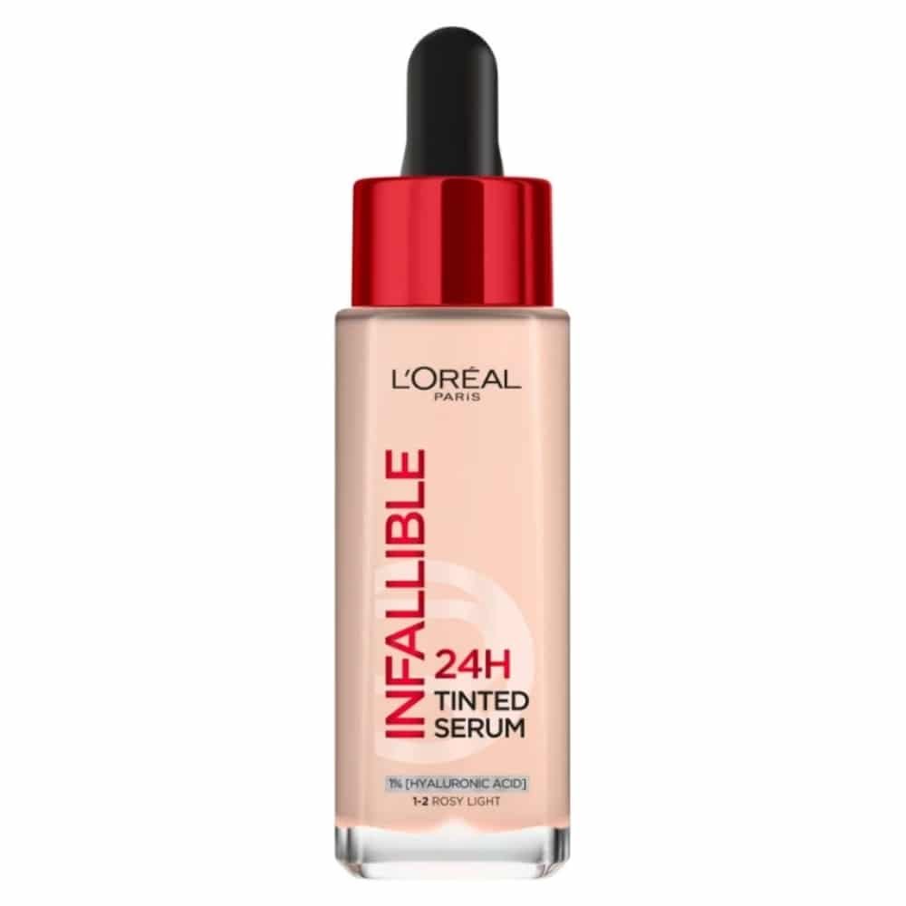 L'OREAL PARIS – Infaillible Fond de Teint Serum Teinte 1-2 Rosy Light 24h – 30ml