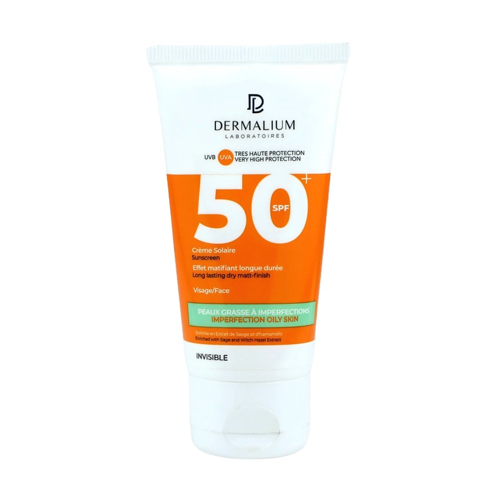 Dermalium Ecran Solaire Peaux Grasse A Imperfections Spf50+ 50ml