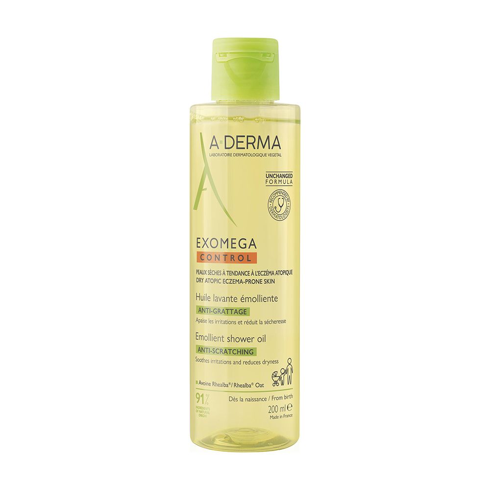 ADERMA EXOMEGA CONTROL Huile Lavante Émolliente Anti-Grattage 200ml