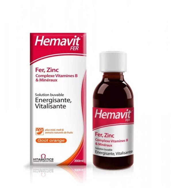 Vitabiotics Hemavit Fer Complexes Vitamines B et Minéraux Liquide 200 ml