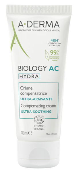 Aderma Biology AC Hydra Crème Compensatrice Ultra-Apaisante 40 ml