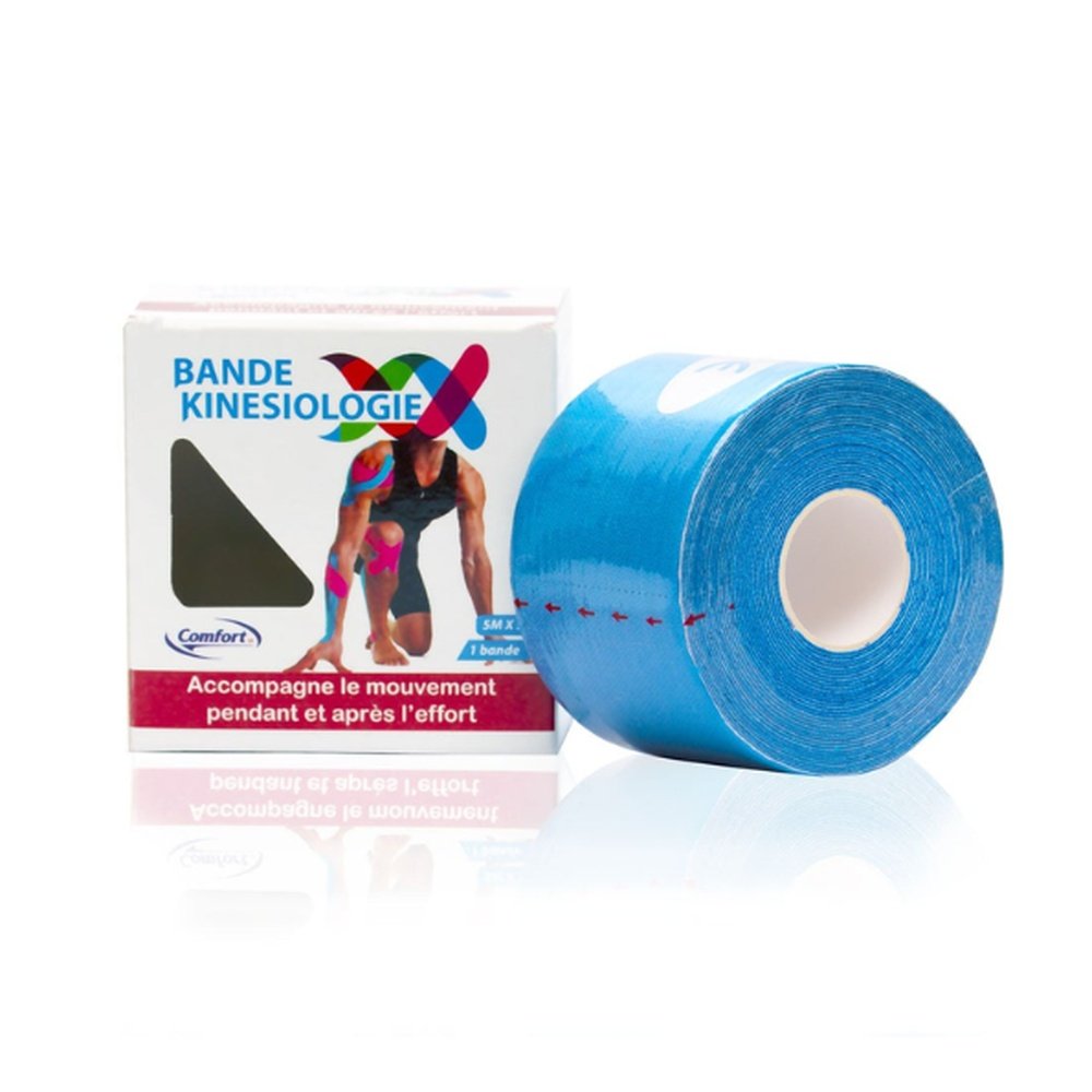 COMFORT – Bande Kinesiologie 5mx5cm Bleu