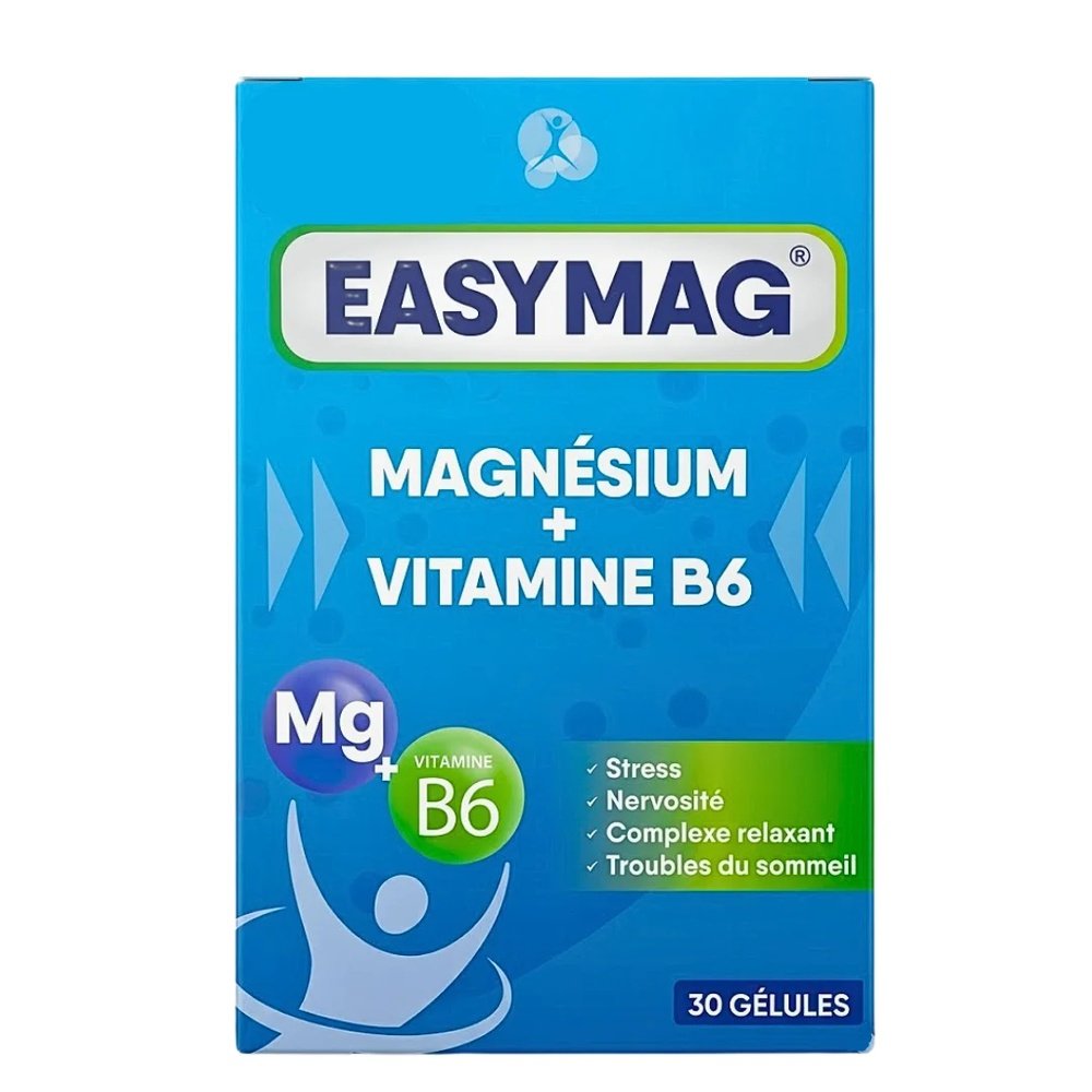 EASYMAG – Magnesium+Vitamine B6 – 30Gelules