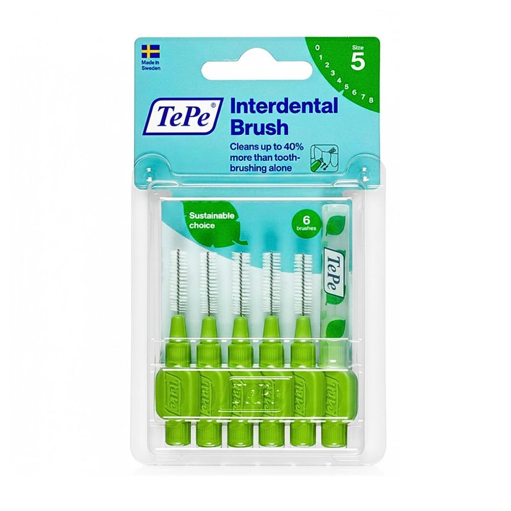 TEPE – Interdental Brush Original Vert Taille 0-5 – 6 Pieces