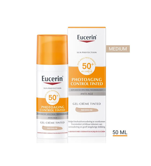Eucerin Sun Photoaging Control Gel-Crème Teintée Medium SPF50+ 50 ml