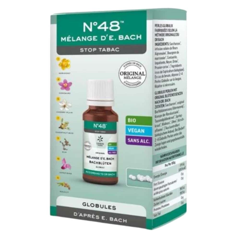LEMON PHARMA – N?48 Melange D'e Bach Stop Tabac Globules Bio – 20g
