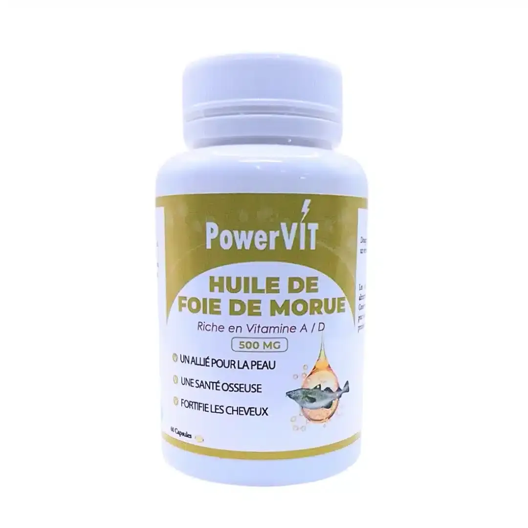 Powervit Huile de Foie de Morue 500 mg