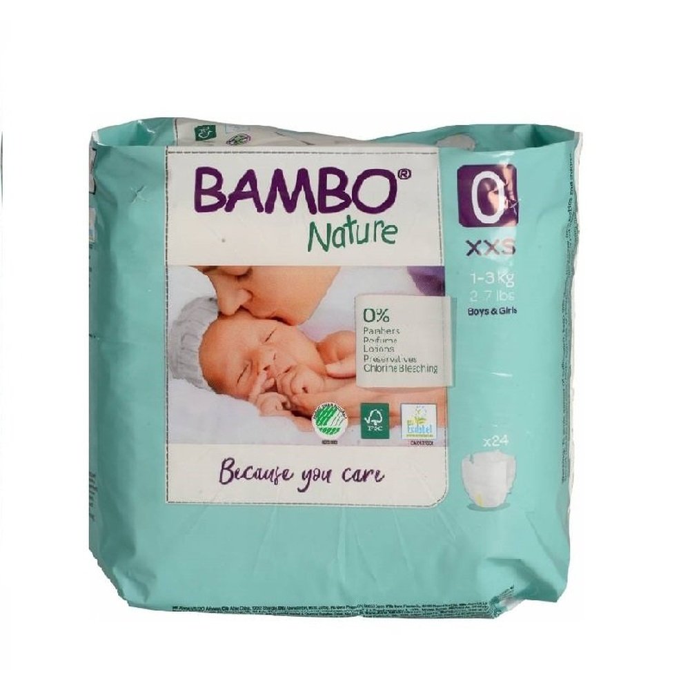 BAMBO NATURE – 0, Couches XXS 1-3kg