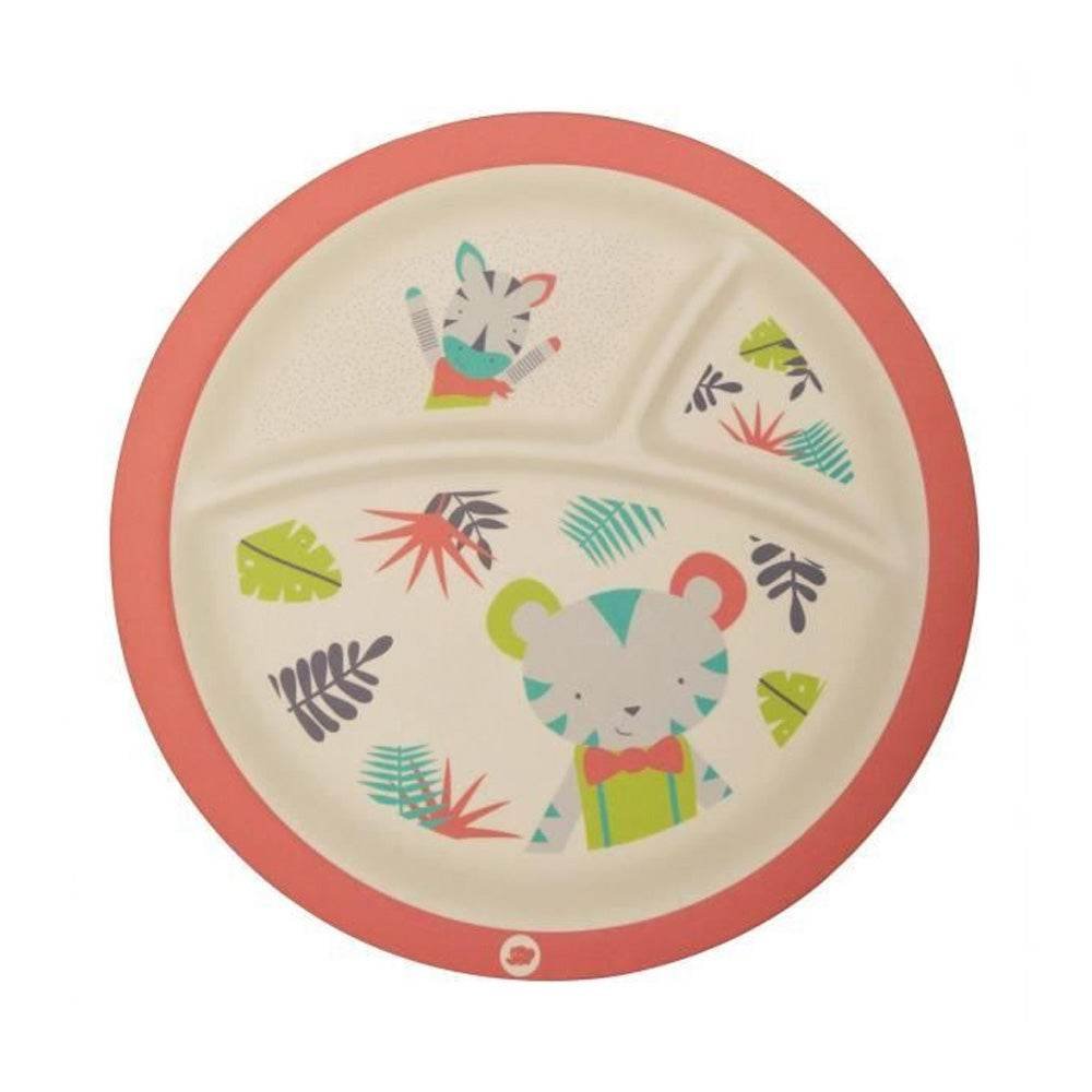 Bebe Confort - Assiette en Bambou avec compartiments - Jungle Vibes (18M +)
