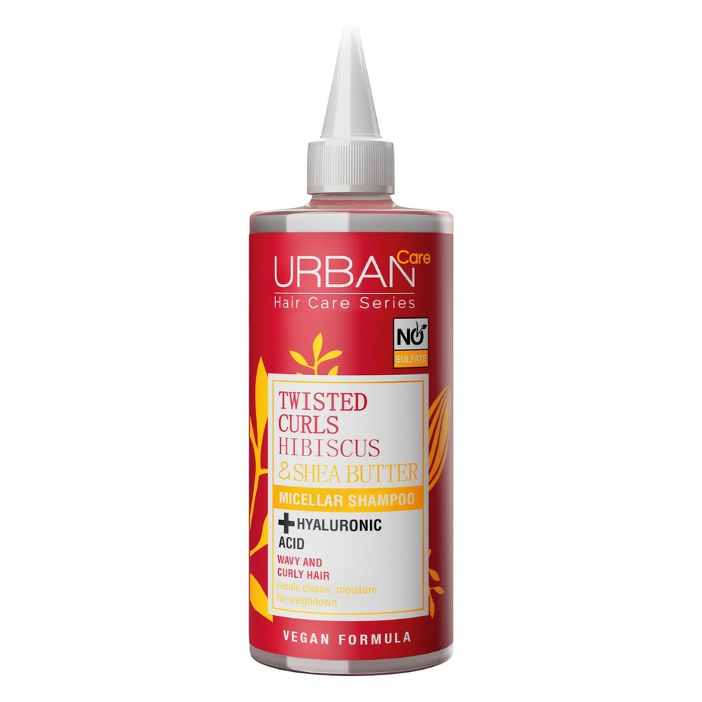 URBAN CARE Twisted Curls Hibiscus & Shea Butter Micellar Shampoo 340ml