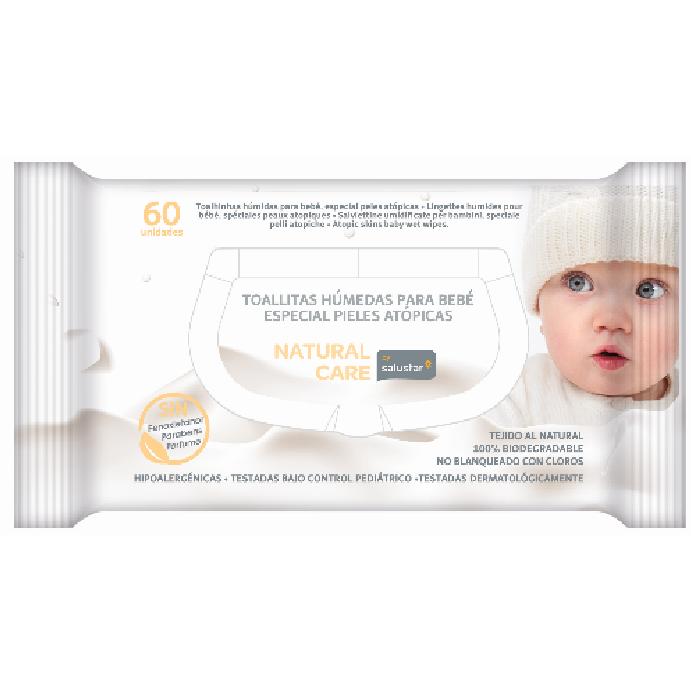 SALUSTAR LINGETTES POUR BEBE ATOPICALM SPECIAL PEAUX SENSIBLES A TENDANCE ATOPIQUE 60 PIECES