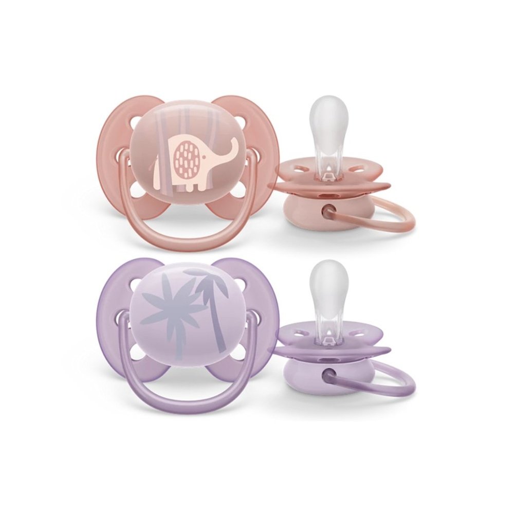 AVENT – 2 Sucette Ultra Soft 0-6m Girl Scf091/09