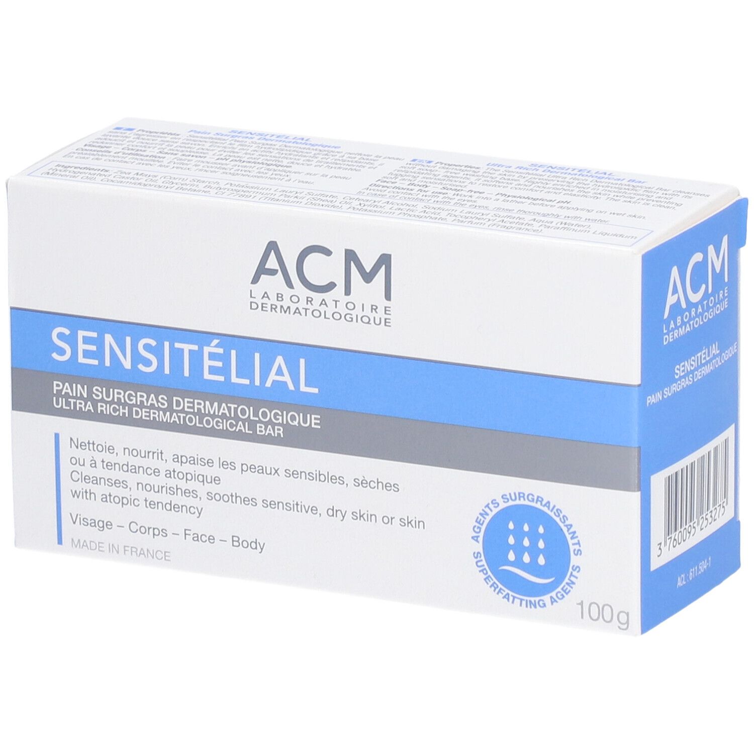 ACM Sensitélial Pain Surgras Dermatologie 100g