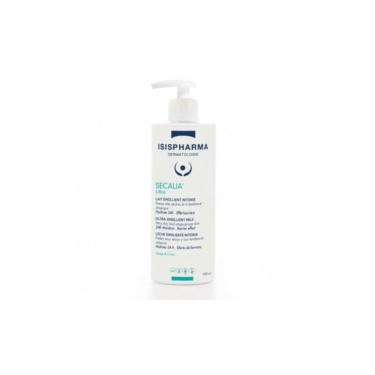 Isispharma Secalia Ultra Lait Émollient Intense Hydratation 24h Peaux Très Sèches 400 ml